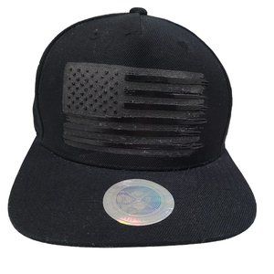 Mens Flipper USA Flag Flat Brim Bill, Premier Limited Edition Snap Back Cap, S/M